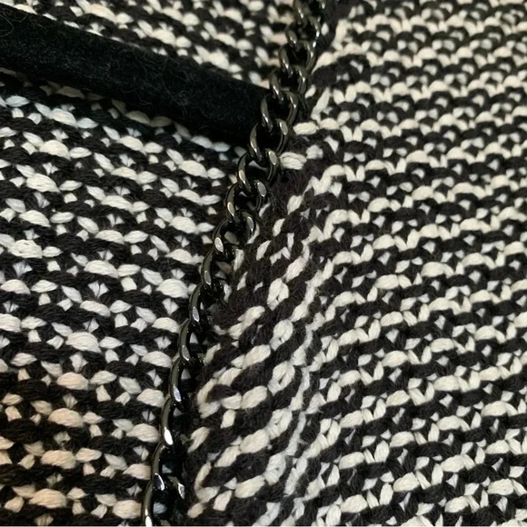 NWT Heartloom black white open  jacket azure sweater - Picture 4 of 7